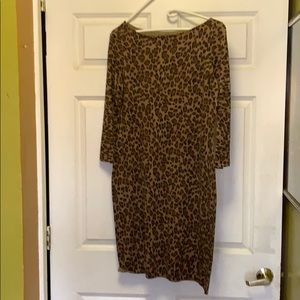 Ralph Lauren leopard print long sleeve dress.